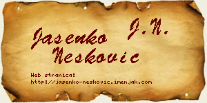 Jasenko Nešković vizit kartica
